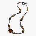 Vintage Handmade Glass Beaded Necklace 18"L