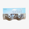 InterDesign Clear Plastic 3-hook Suction Bar