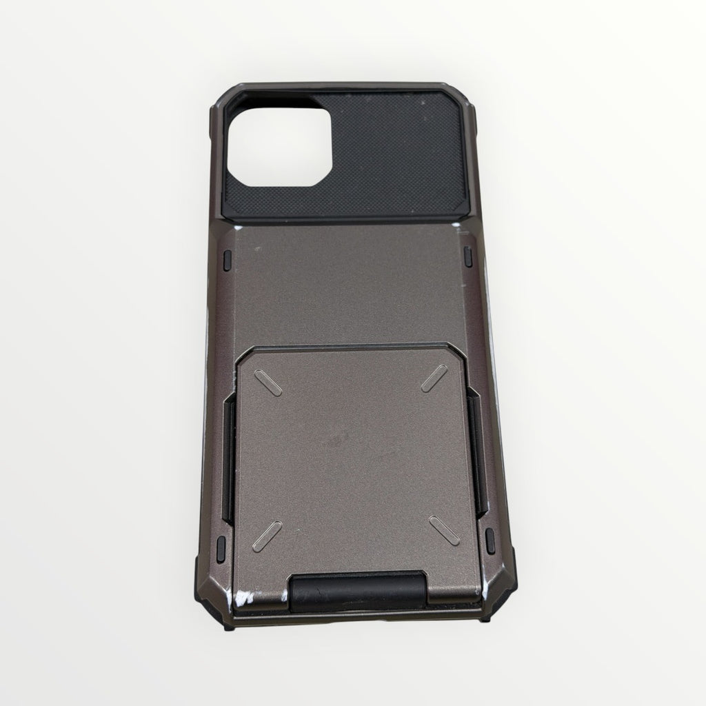 Iphone 13 or Iphone 13 Pro Max Credit Card Case Gunmetal