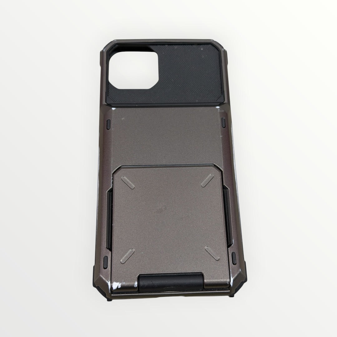 Iphone 13 or Iphone 13 Pro Max Credit Card Case Gunmetal