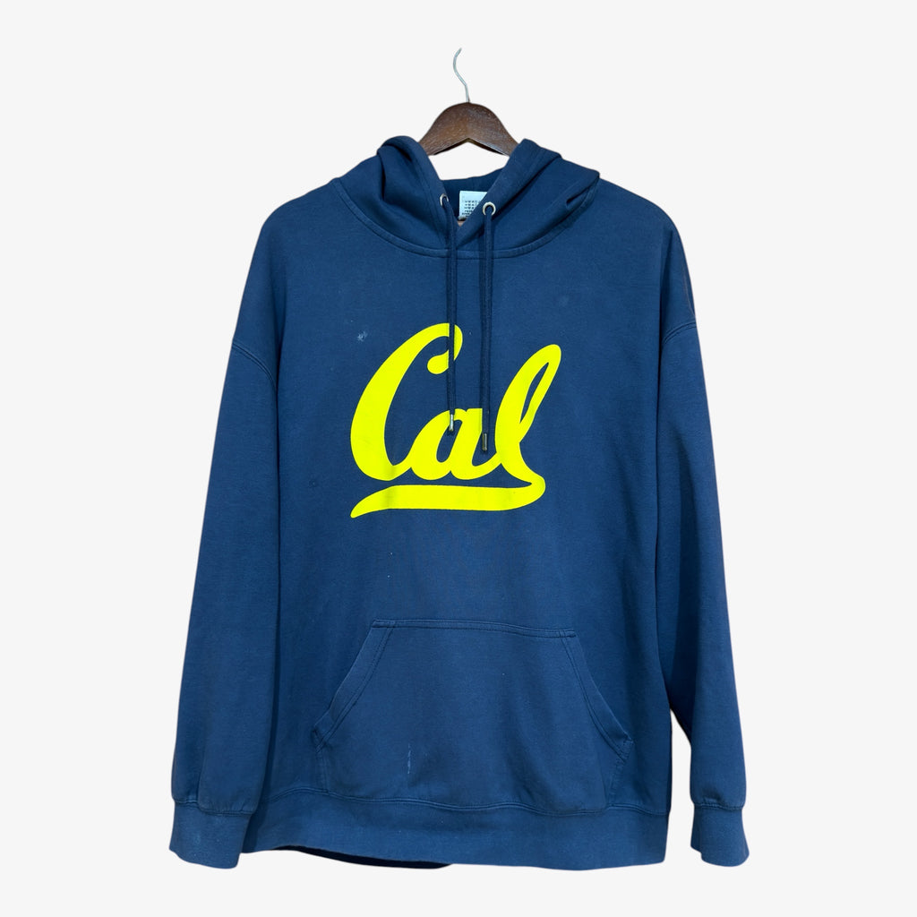 Arrive Guide University Of California Berkeley Script Cal Men's Hoodie Sweatshirt Blue Size:XXL
