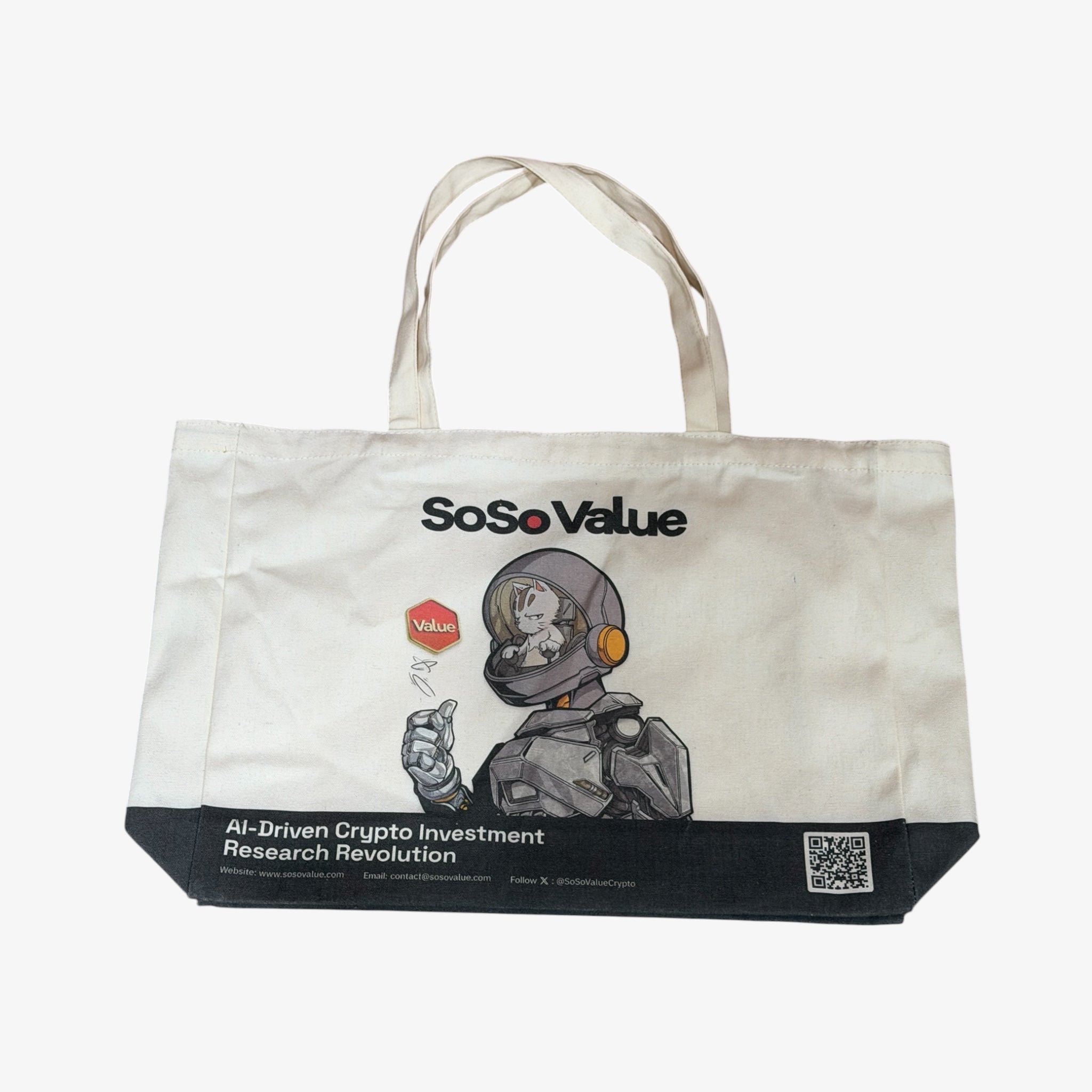 SoSoValue Canvas Tote Bag 22" x 12"