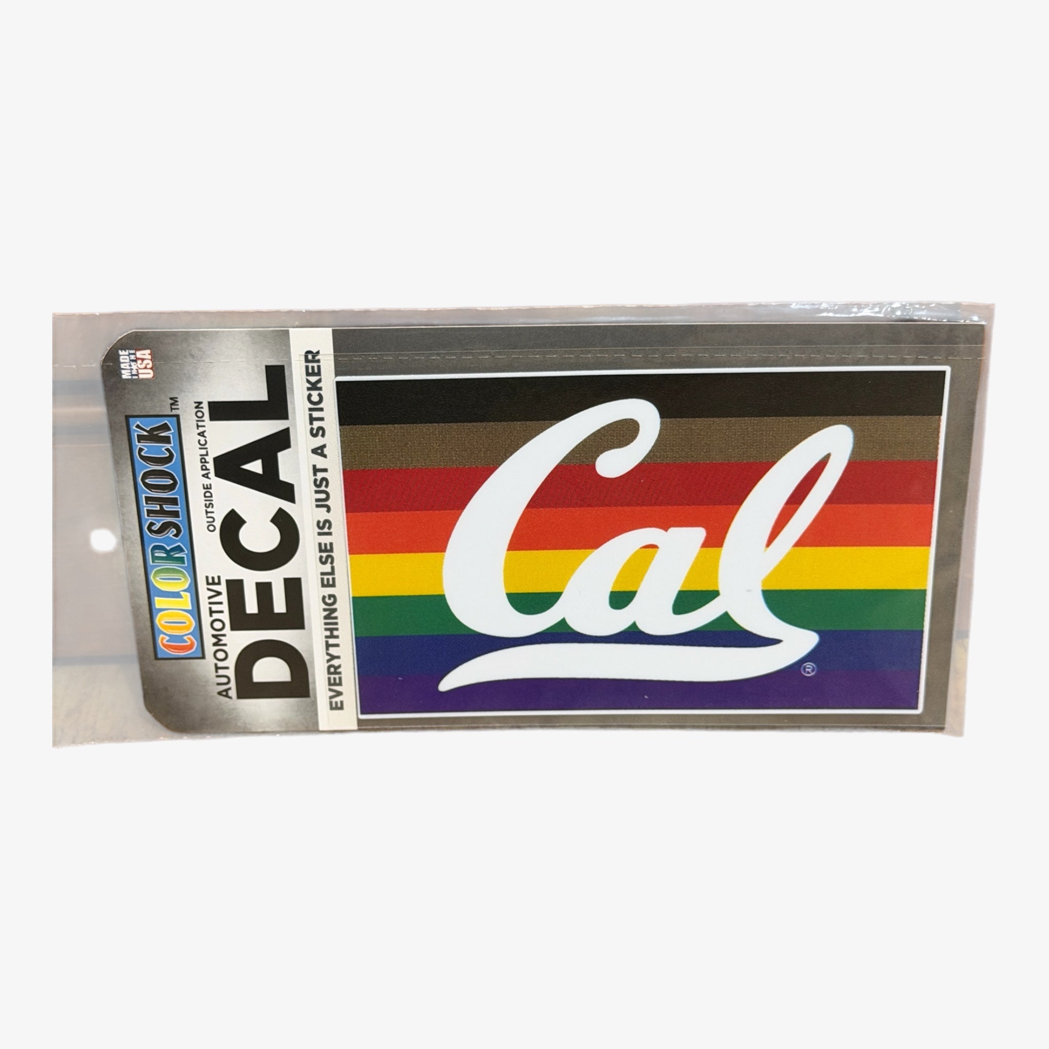 Color Shock Cal Automotive Decal Rainbow Design