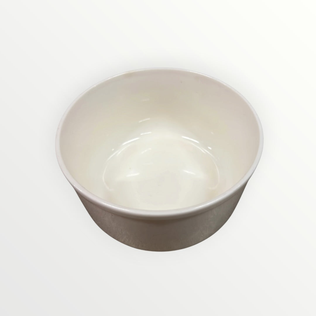 White Ceramic Mixing Bowl 5"D x 2.75"H