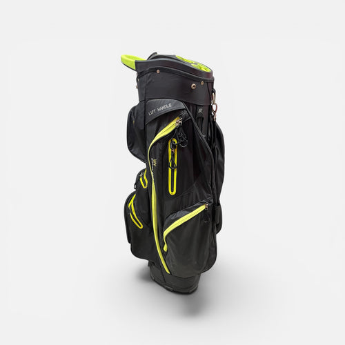 Bennington Quiet Organizer 14 Cart Bag in Black with Neon Yellow Accents