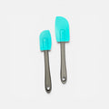 Set of 2 Mainstays Silicone Spatulas with Teal Heads and Black Handles