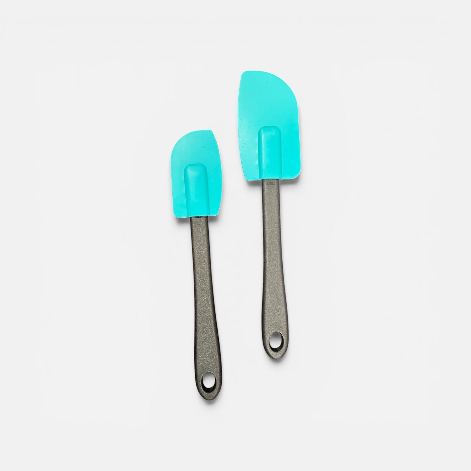 Set of 2 Mainstays Silicone Spatulas with Teal Heads and Black Handles