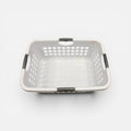 Sterilite 1.5 Bushel Ultra Square Laundry Basket in White with Gray Comfort Grip Handle 18.5" x 12" x 26"
