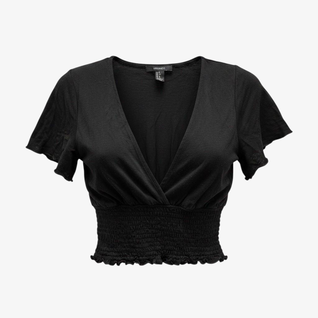 Forever 21 Smocked Crop Top Size: S