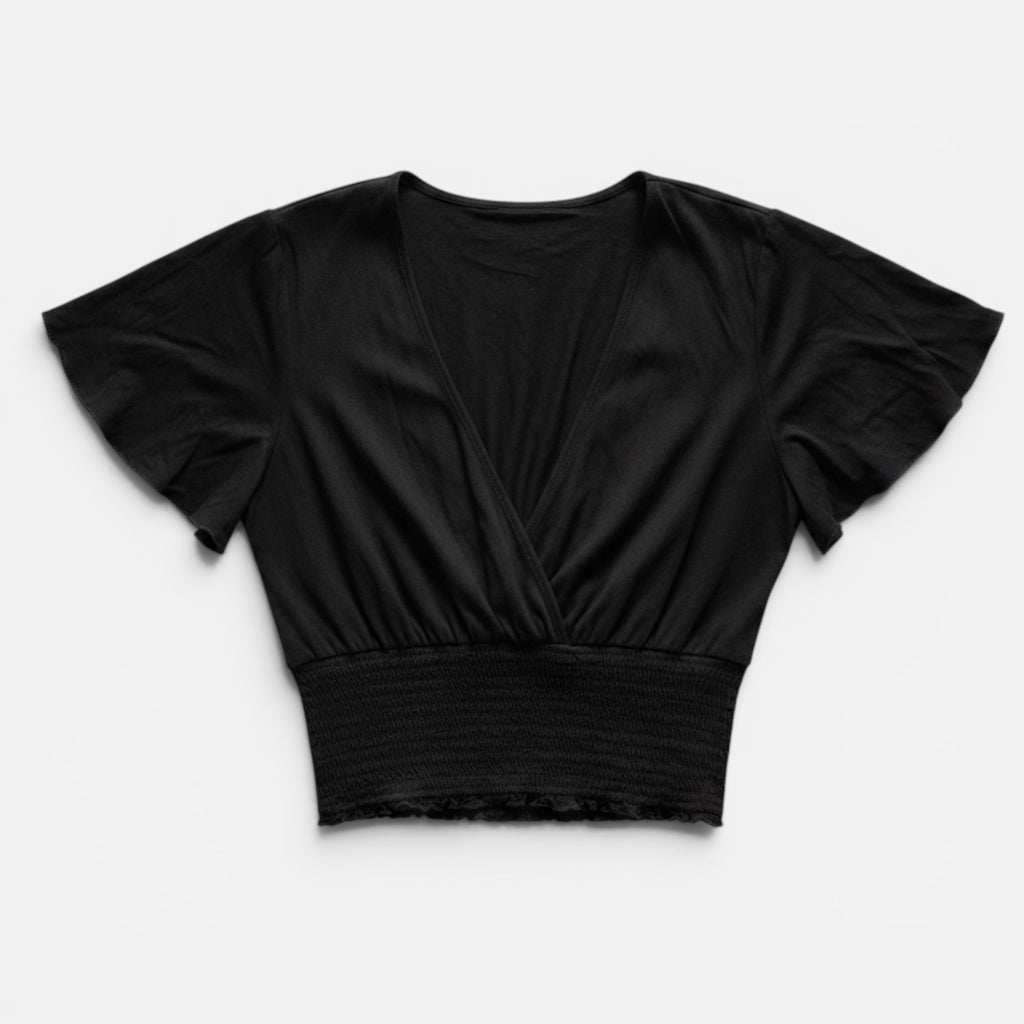 Forever 21 Smocked Crop Top Size: S