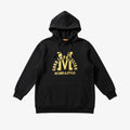 Men's Black and Gold NIKOU & STYLE Hoodie Size:XL