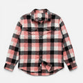 American Eagle Outfitters Pink and Black Plaid Flannel Shirt Size:XL
