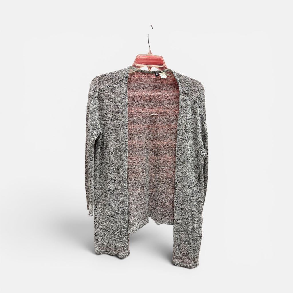 H&M Gray Marled Lightweight Open Front Cardigan Size: M