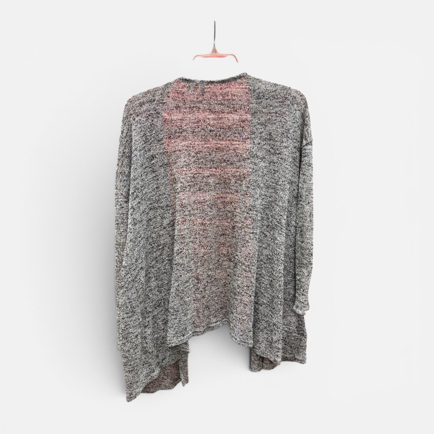 H&M Gray Marled Lightweight Open Front Cardigan Size: M