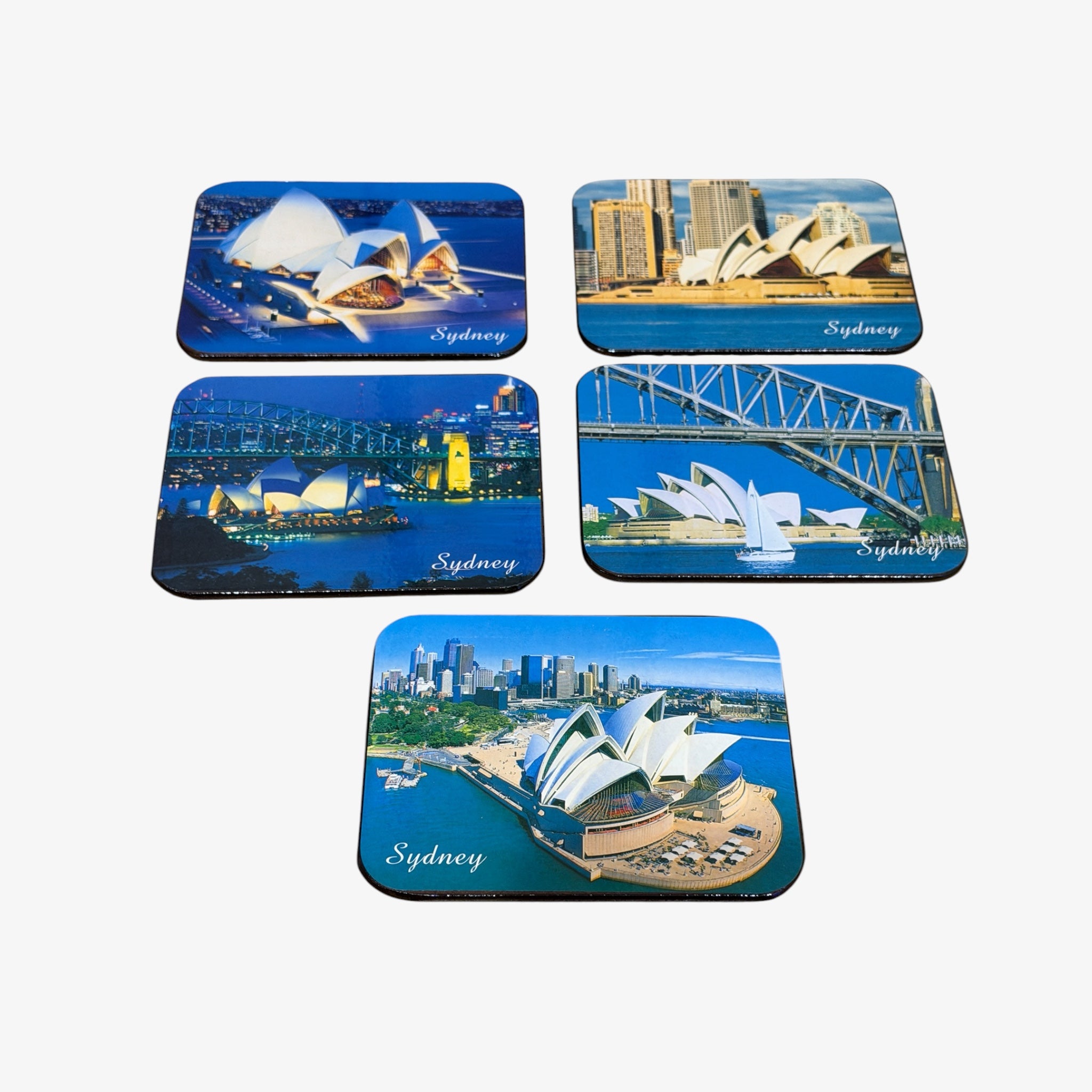 Vintage Sydney, Australia Landmark Souvenir Beverage Coasters Set of 5