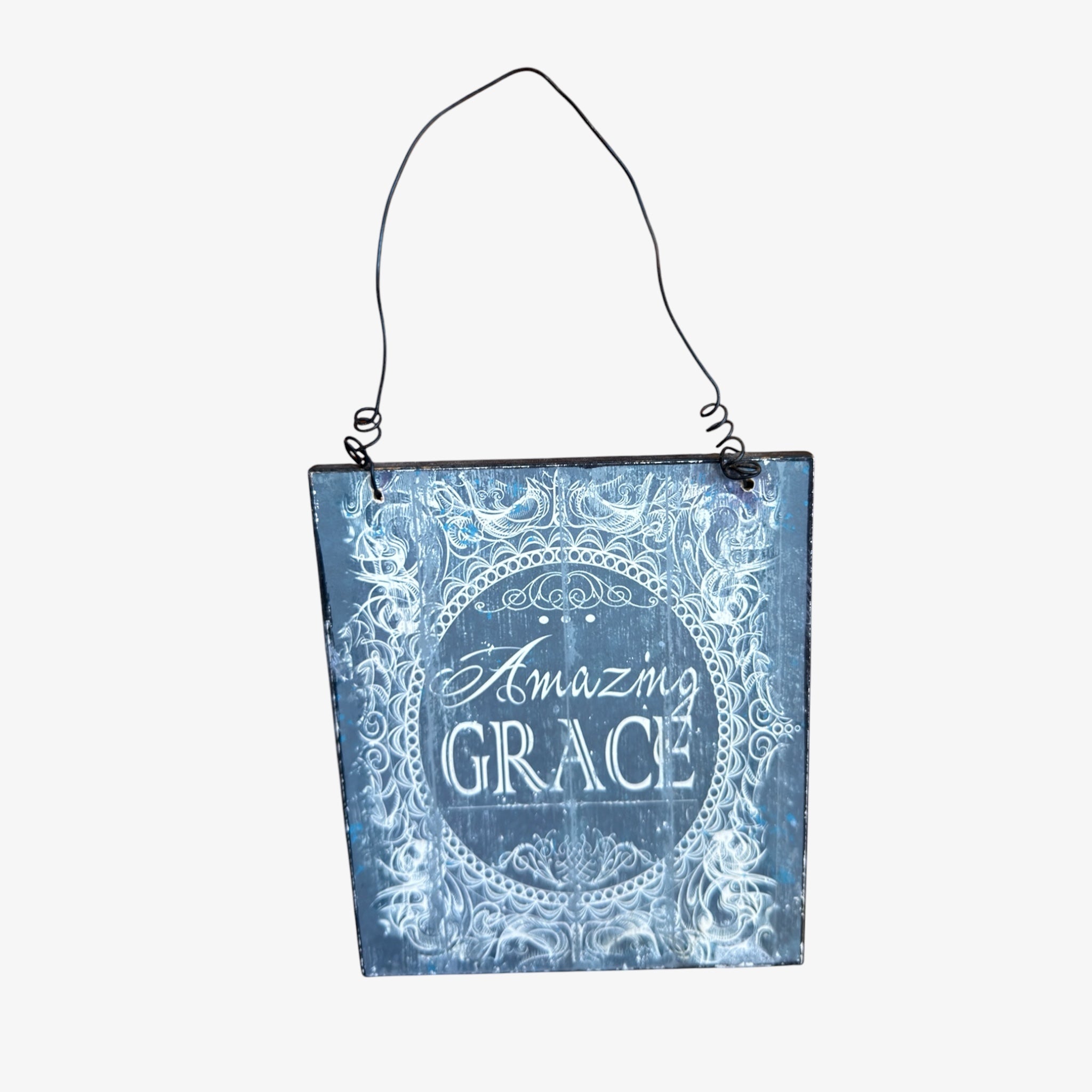 BRUYU5SE "Amazing Grace" Wooden Plaque 6" x 6"