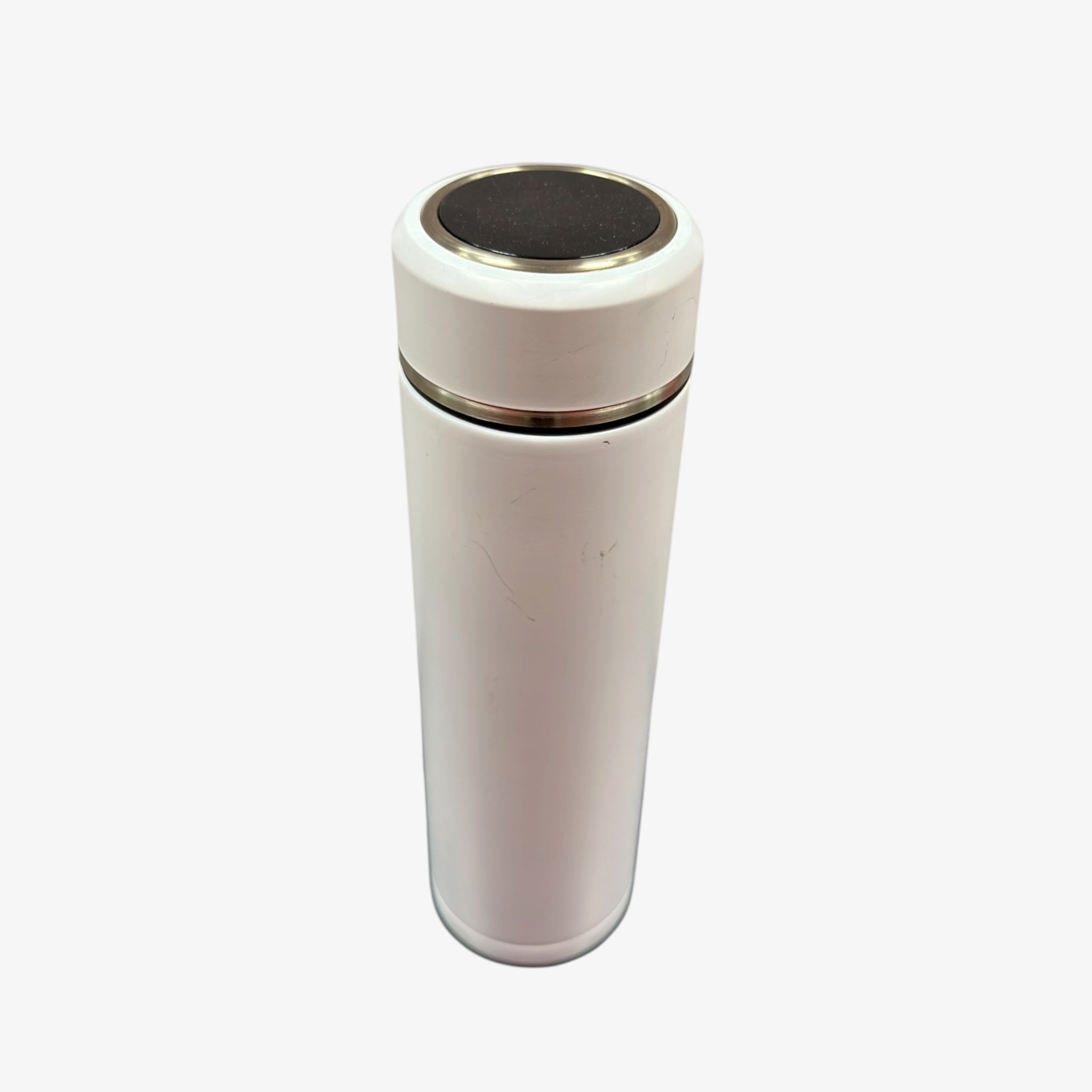 White Stainless Steel Intelligent Vacuum Water Bottle Temperature Sensing Mug for Tea Coffee Hot Cold Drinks 17oz