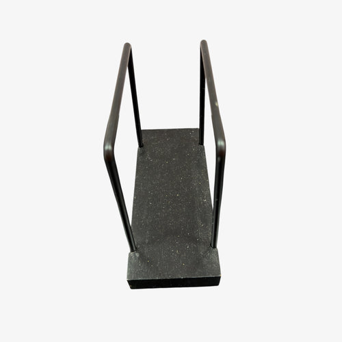 Black Napkin Holder Minimalist Design with Wooden Base 6" x 5" x 3"