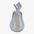 Hand Blown Glass Pear Paperweight Figurine 6"H