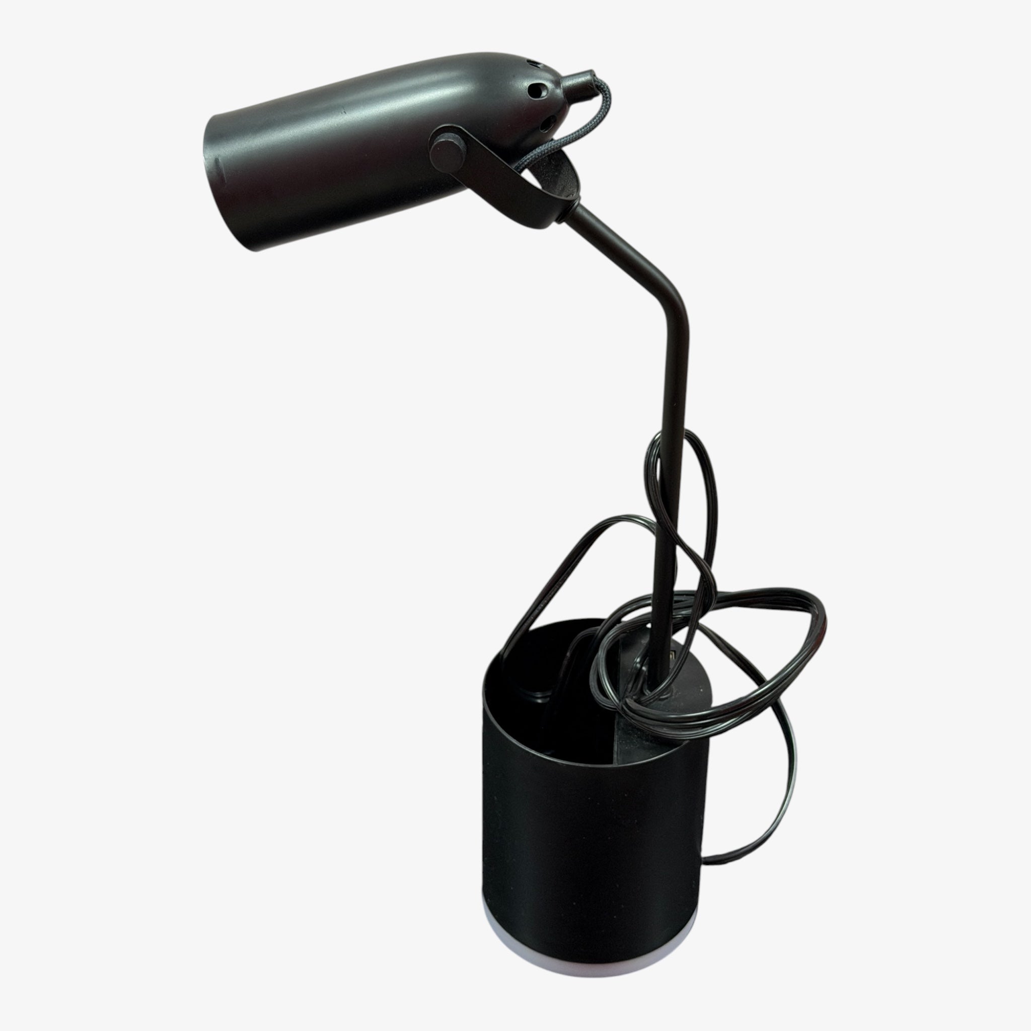 Room Essentials™  Task Table Lamp with Nightlight Ebony Integrated LED Bulb  16.5"H  x 8" Wx 4"D
