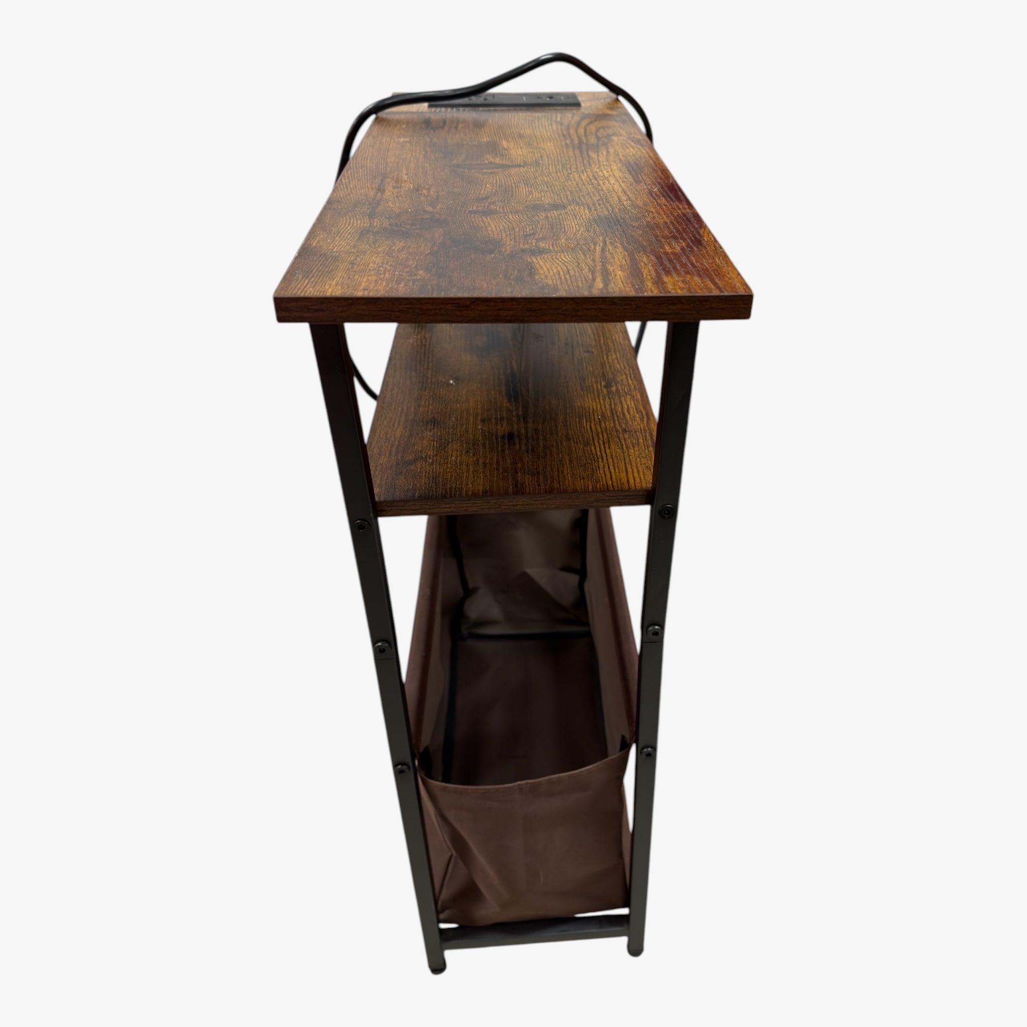 Narrow Side Table with Charging Station