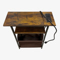Narrow Side Table with Charging Station
