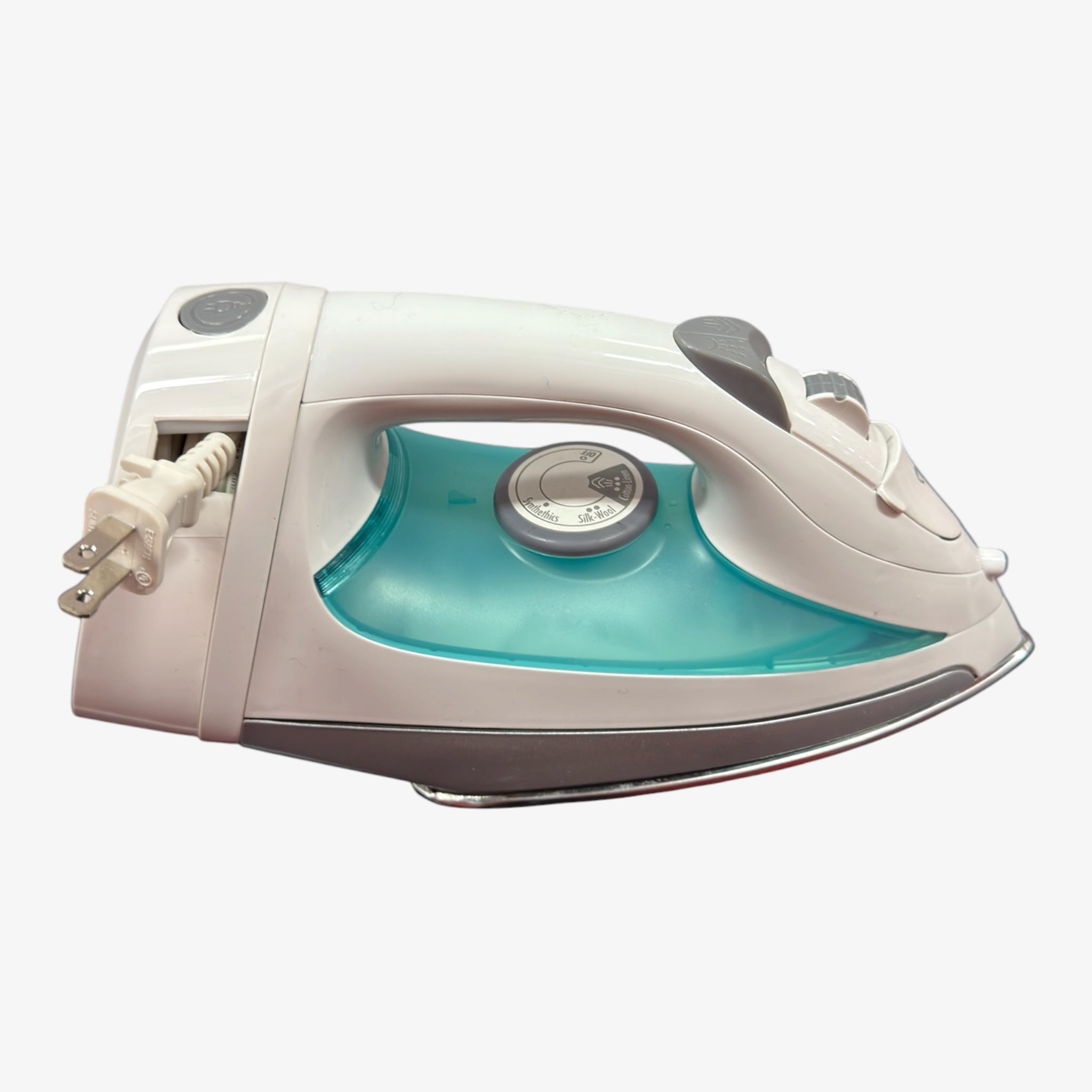 Hamilton Beach Retractable Cord Steam Iron (Model 14212) White/Teal