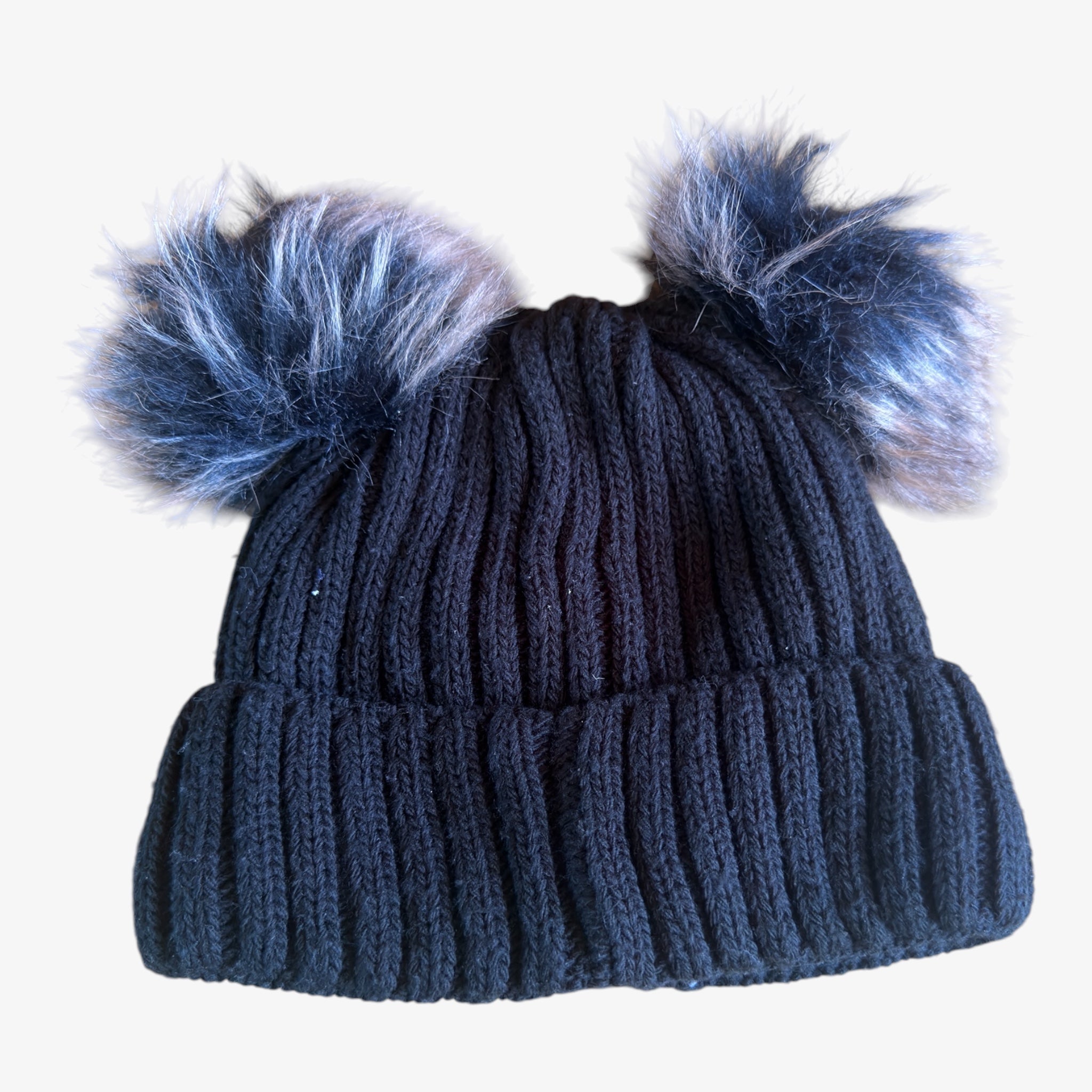 Achti Women's Lined Double Pom Pom Beanie Hat