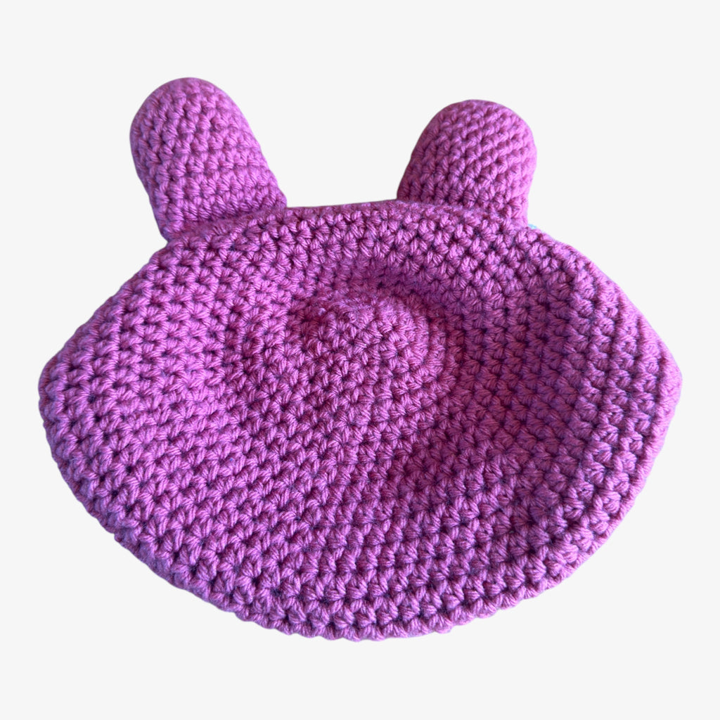 Handmade Women's Pink Bunny Crochet Hat