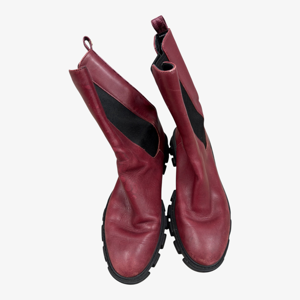 Maroon MICHAEL Michael Kors Ridley Chelsea Boots Size: 7M