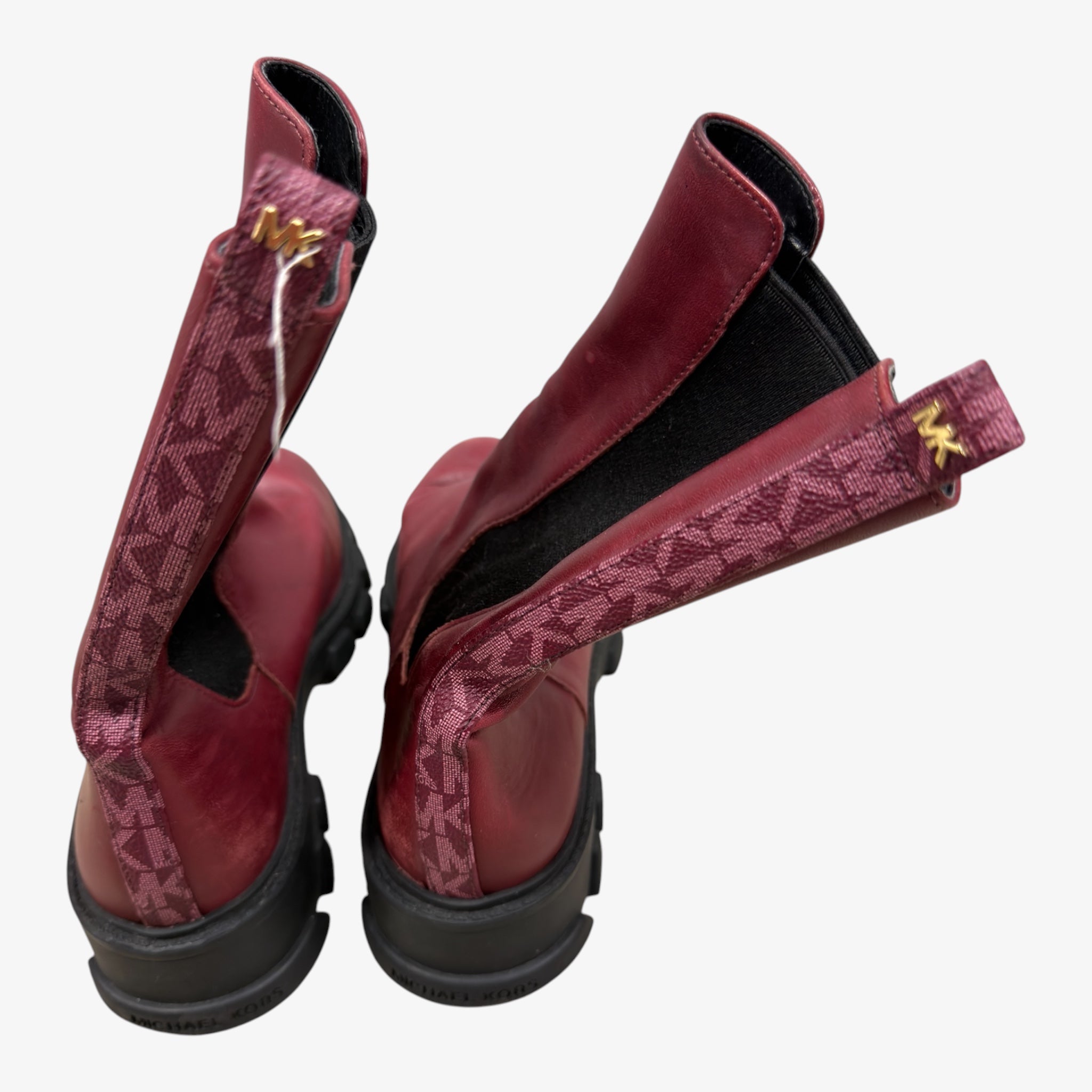 Maroon MICHAEL Michael Kors Ridley Chelsea Boots Size: 7M