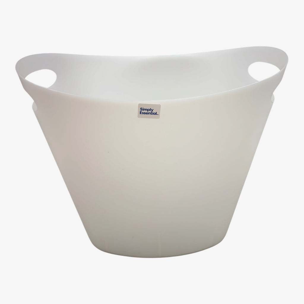 Translucent White Simply Essential Plastic Wastebasket