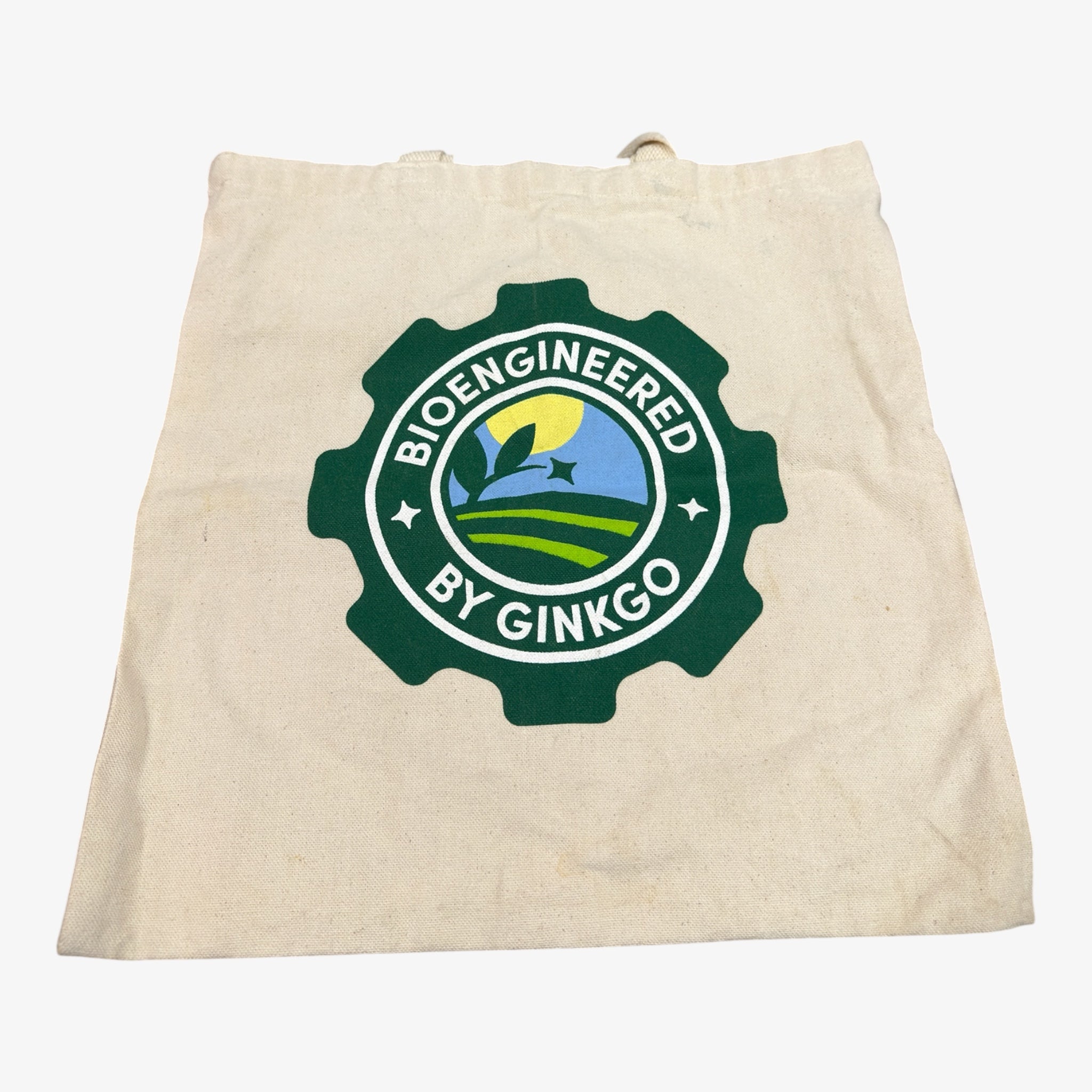 Bioengineered By Ginkgo Canvas Tote 14"x 15"