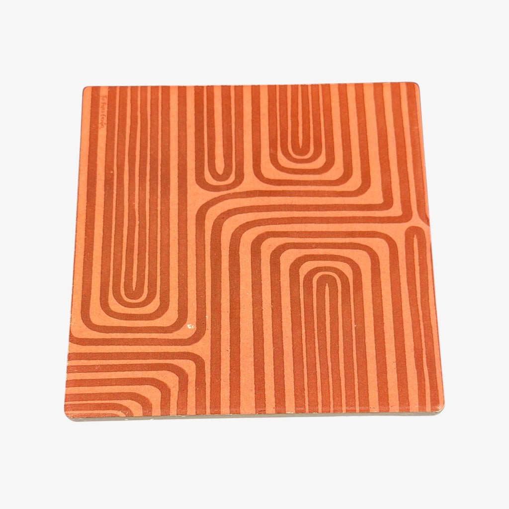 Earth Rugs Crow and Pumpkin Printed Coaster
