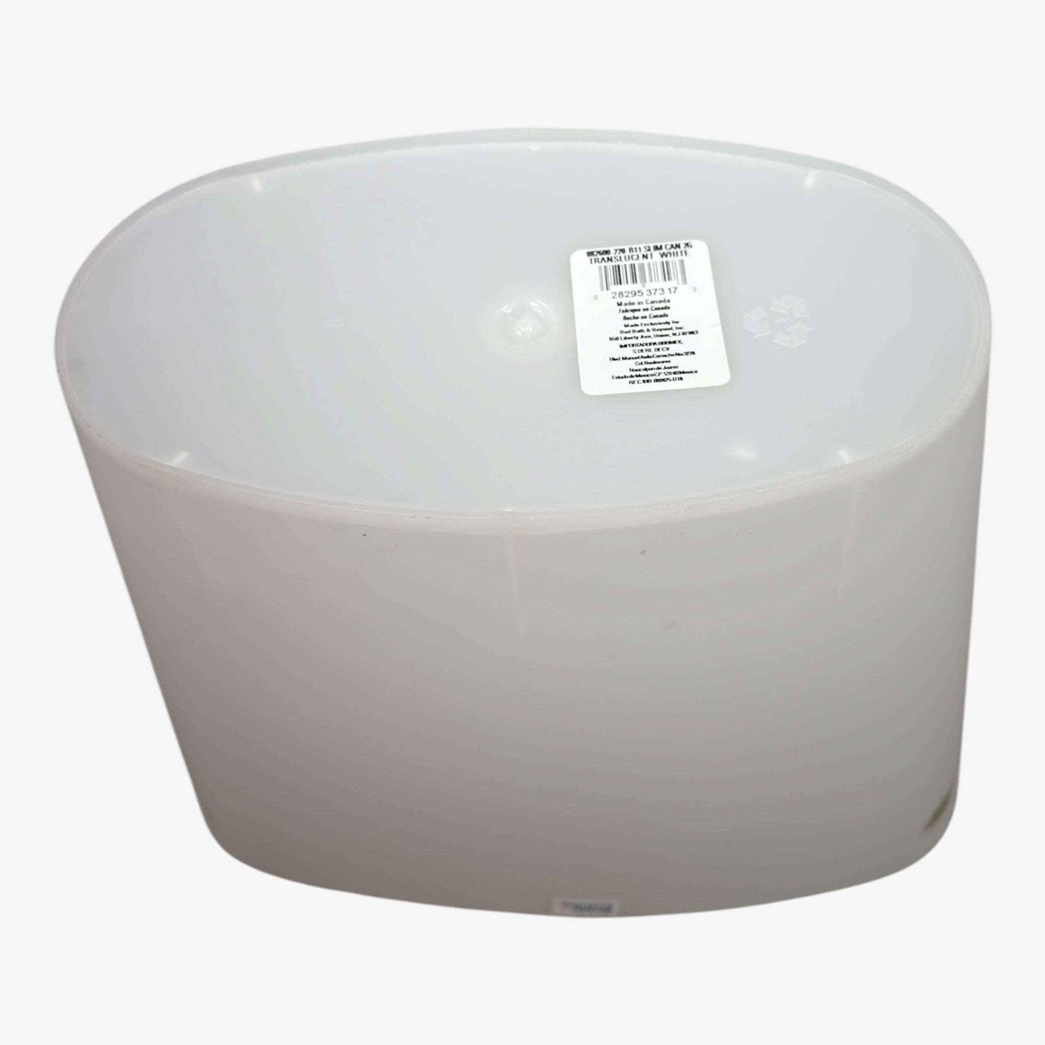 Translucent White Simply Essential Plastic Wastebasket