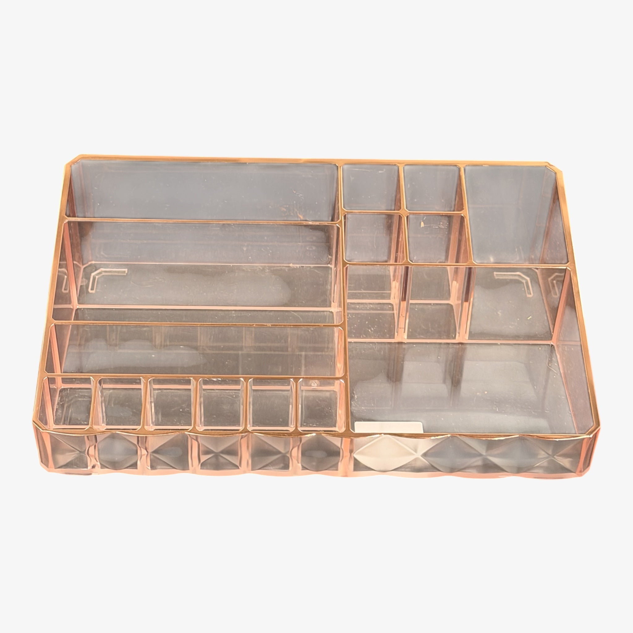 SLOFL Multifunctional Cosmetic and Jewelry Organizer Rose Gold 13" x 9" x 3.5"