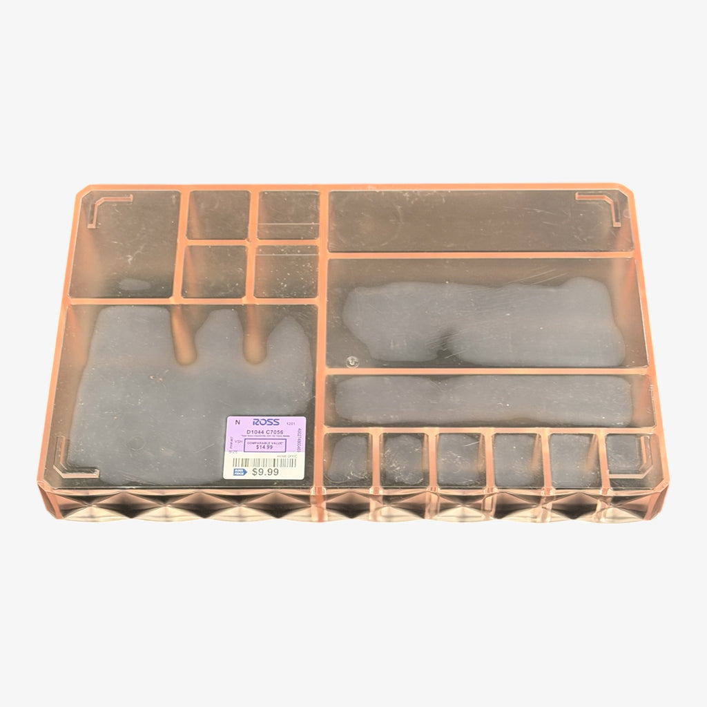 SLOFL Multifunctional Cosmetic and Jewelry Organizer Rose Gold 13" x 9" x 3.5"