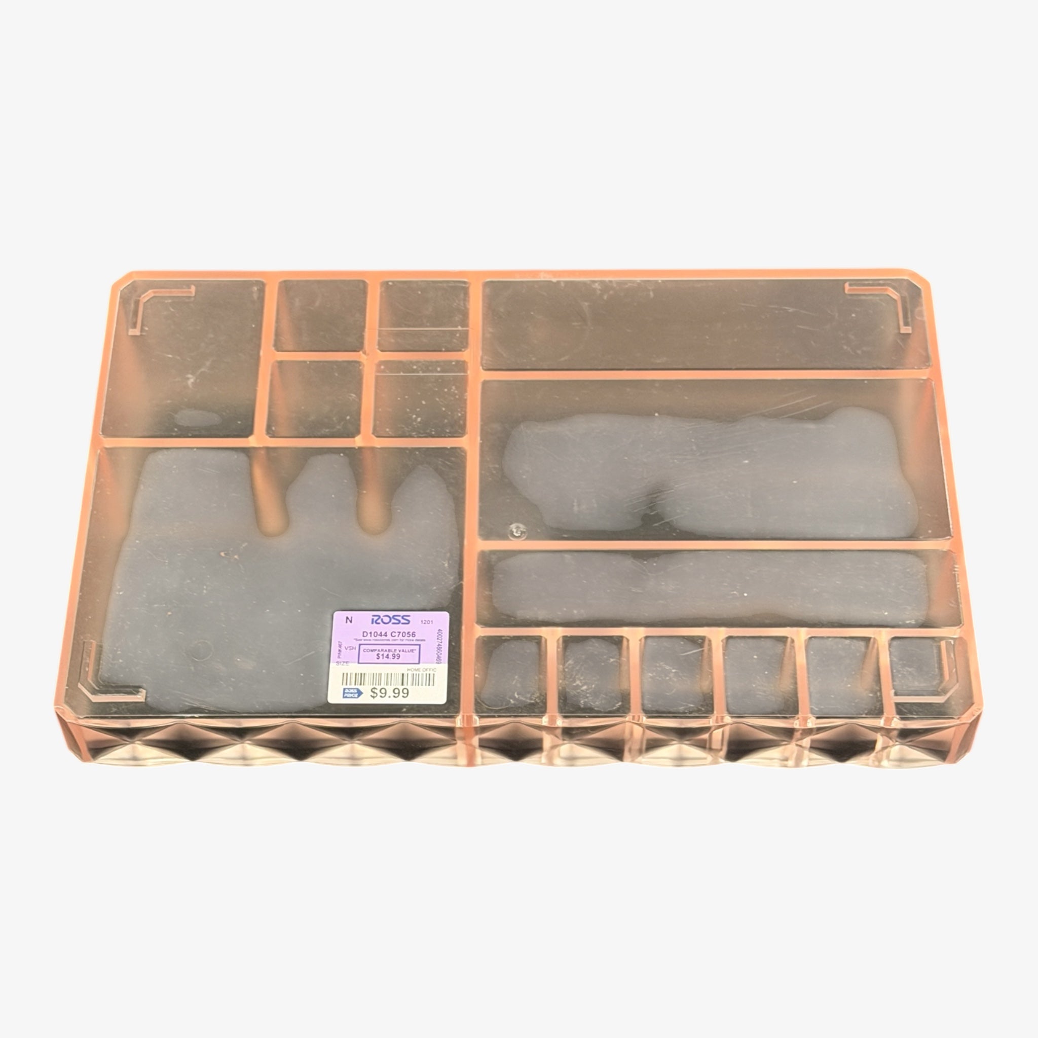 SLOFL Multifunctional Cosmetic and Jewelry Organizer Rose Gold 13" x 9" x 3.5"