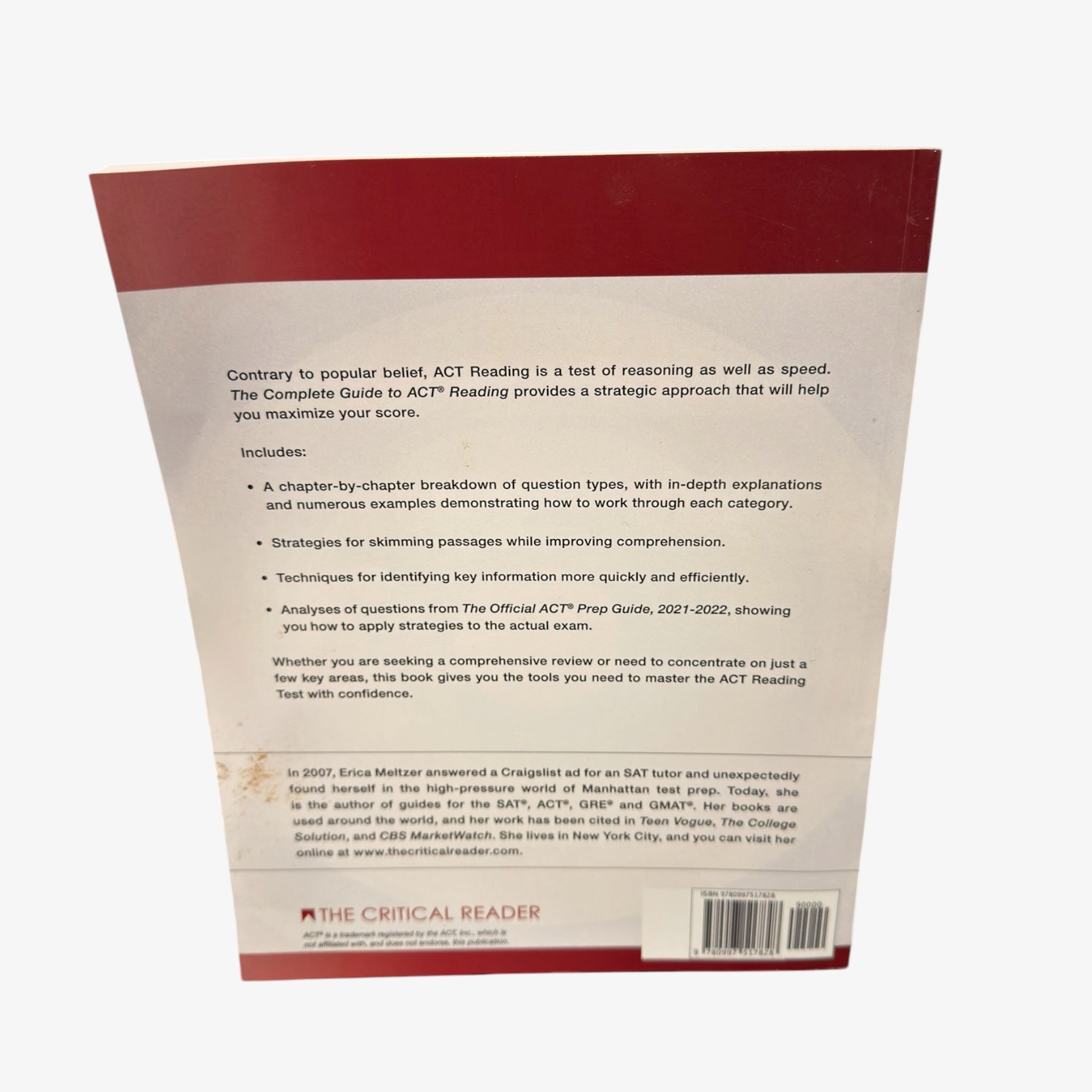 "The Complete Guide to ACT Reading", Second Edition by Erica L. Meltzer