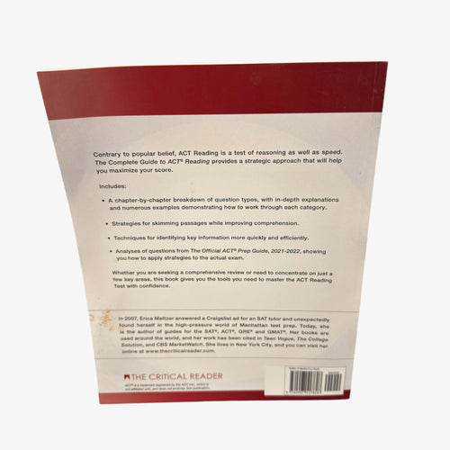 "The Complete Guide to ACT Reading", Second Edition by Erica L. Meltzer