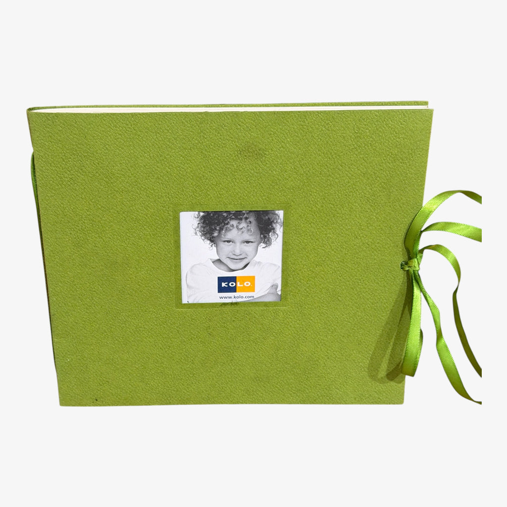 'Vineyard Original' Ribbon-Tied Leaf-Green Paper Album by Kolo