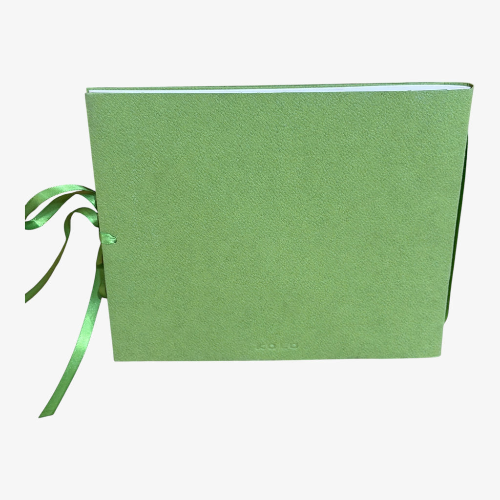 'Vineyard Original' Ribbon-Tied Leaf-Green Paper Album by Kolo
