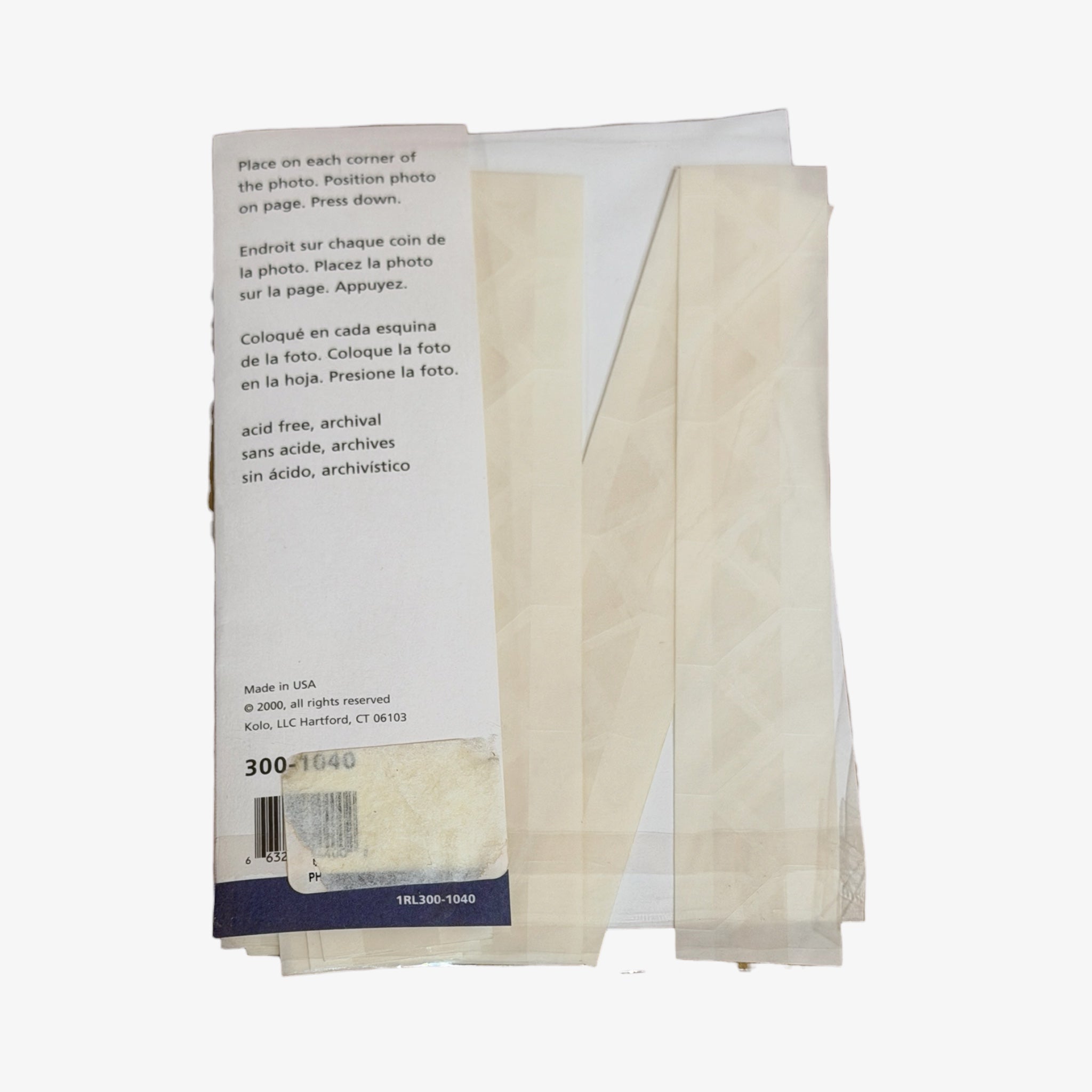 Kolo Self-adhesive 240 Clear Photo Corners
