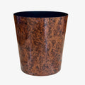 Wastebasket Features a Glossy Brown Faux Tortoise Shell Finish by Worlds Away 11"D x 13"H