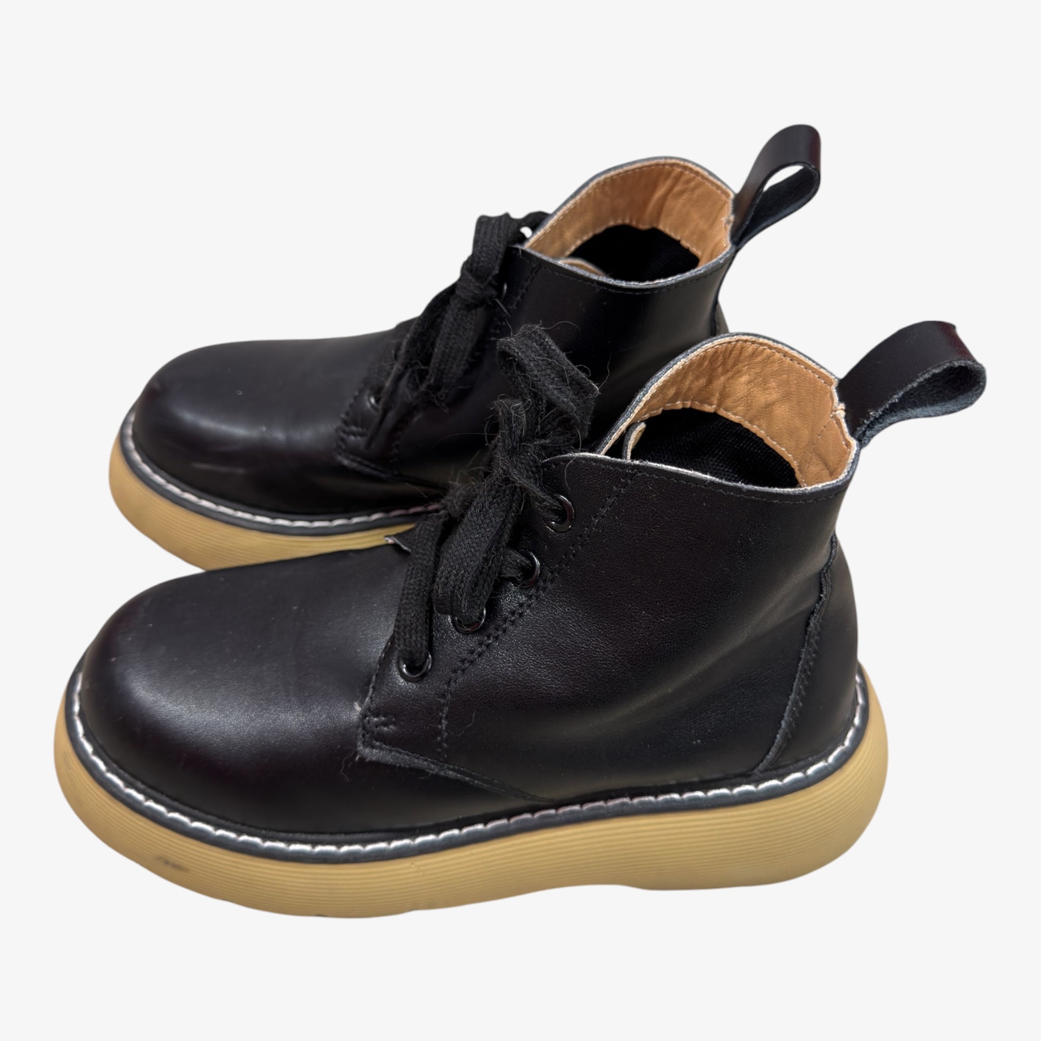 Genuine Leather Women Spring Thick-soled Lace-up Platform Ankle Boots Size: 36