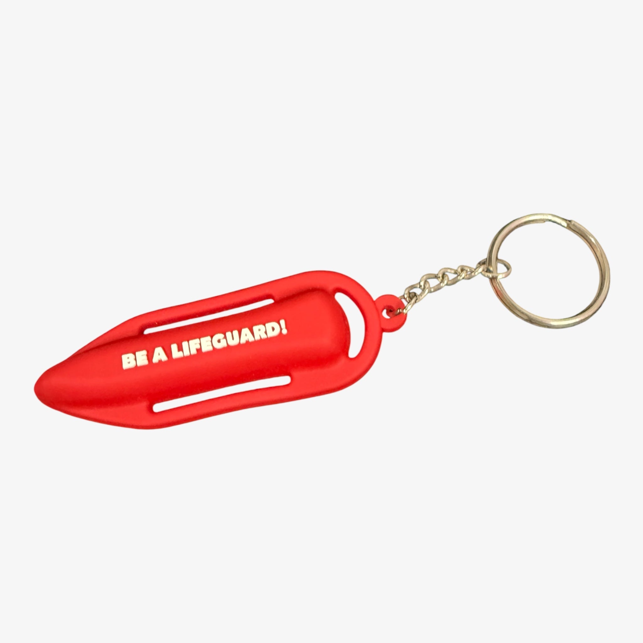 "BE A LIFEGUARD!" Lifesaving Society Rescue Can Keychain