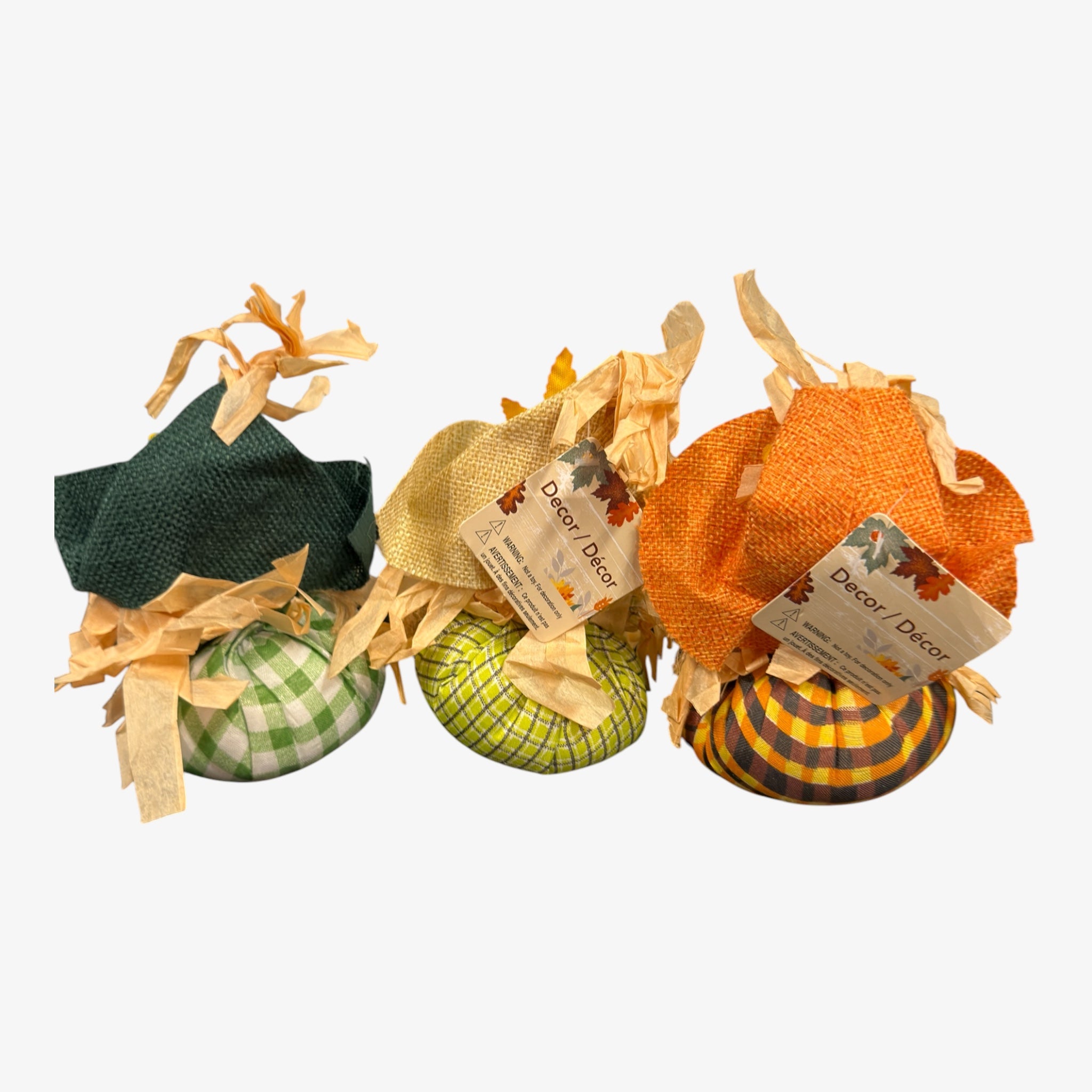 Set of 3 Scarecrows Fall Table Top Decoration 5"H
