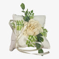 Ragga Wedding Ivory Linen Ring Bearer Pillow