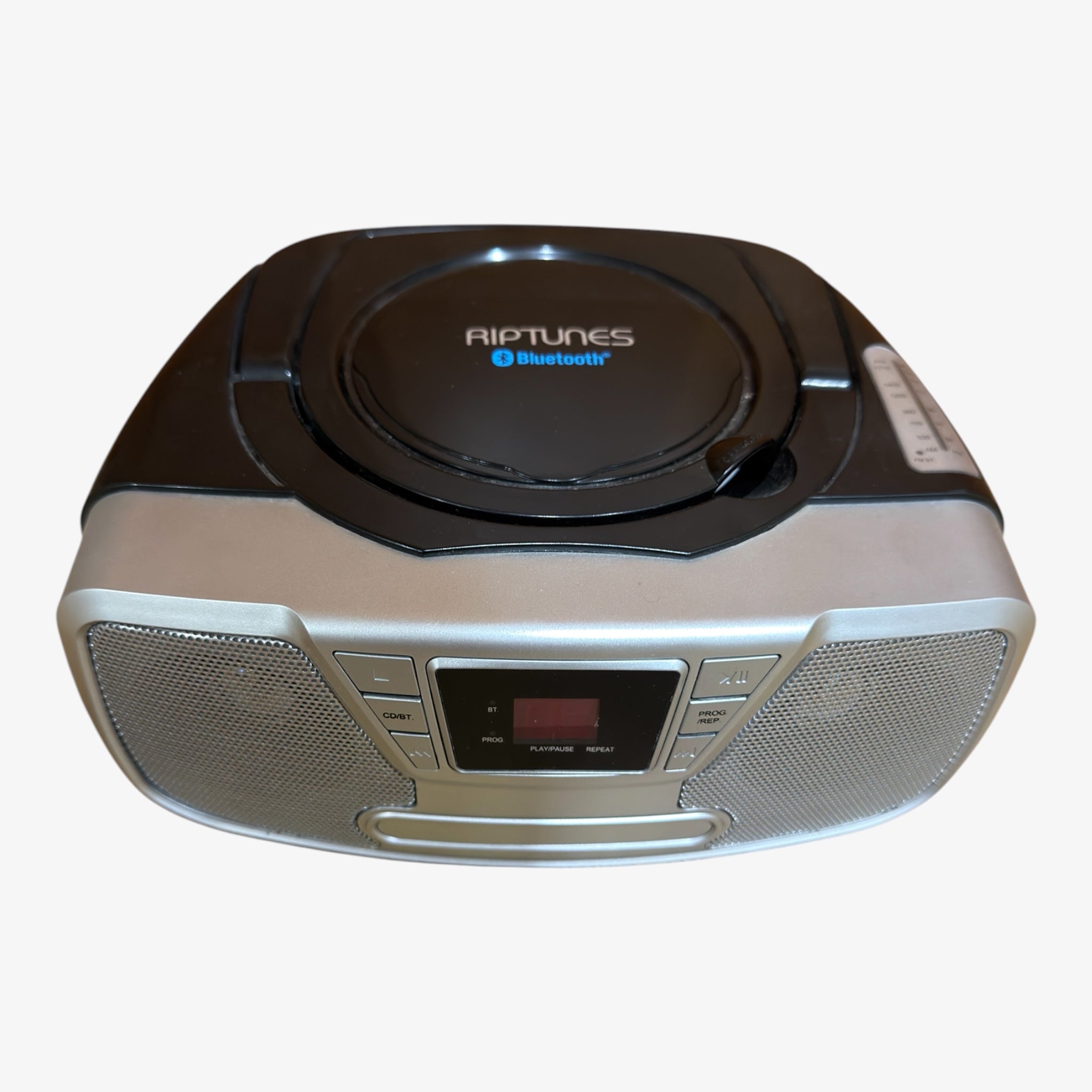 Riptunes Bluetooth Portable CD Boombox with AM/FM Radio, Black