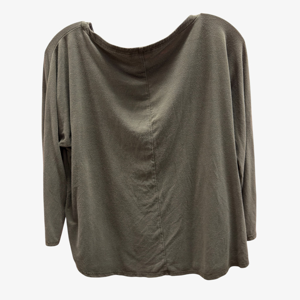 Eileen Fisher Olive Green Long Sleeve Tee Size: XS